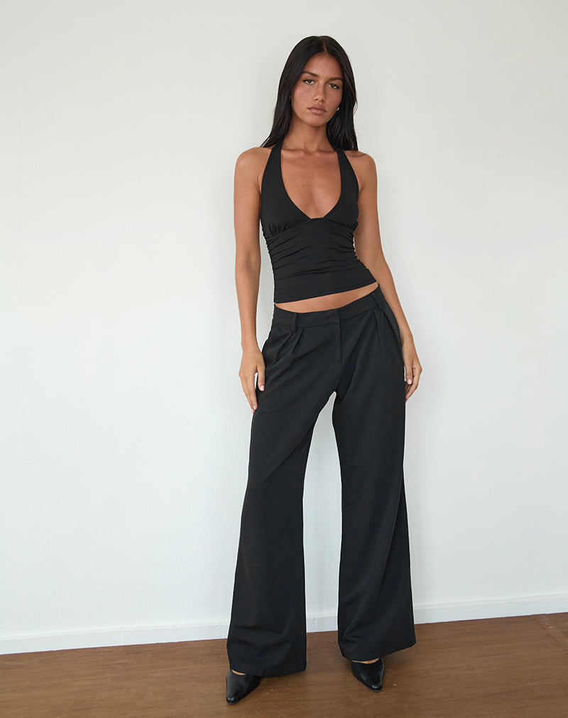 Immagine di Cosmo Top con collo alto in Jersey Nero