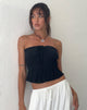 immagine di Cove Bandeau Top in Crinkle Black