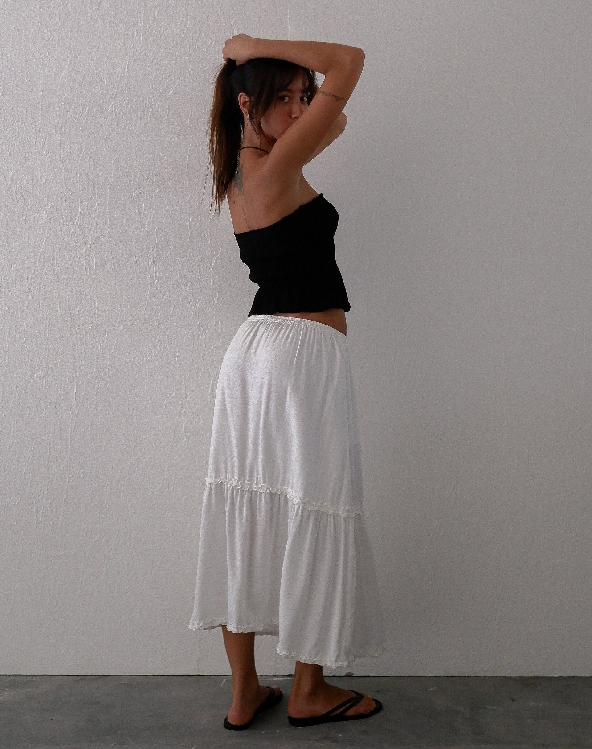 immagine di Cove Bandeau Top in Crinkle Black
