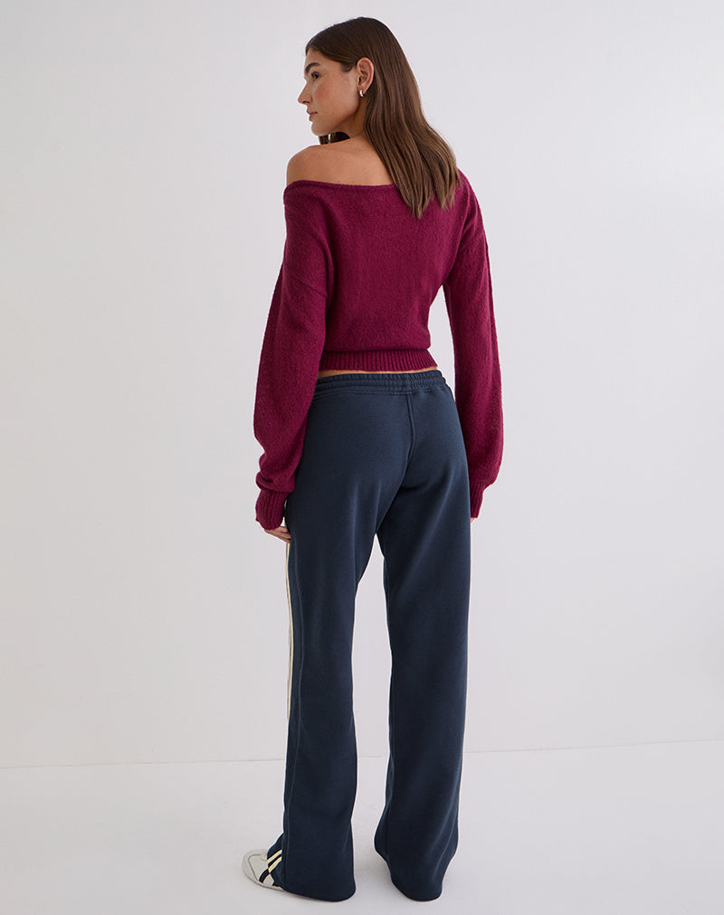 Image of Covero Jogger in Navy with Buttermilk Binding