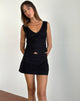 immagine di Carl Mini Skirt in lino nero