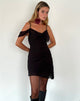 Immagine di Damia Mini Dress in Chiffon Nero