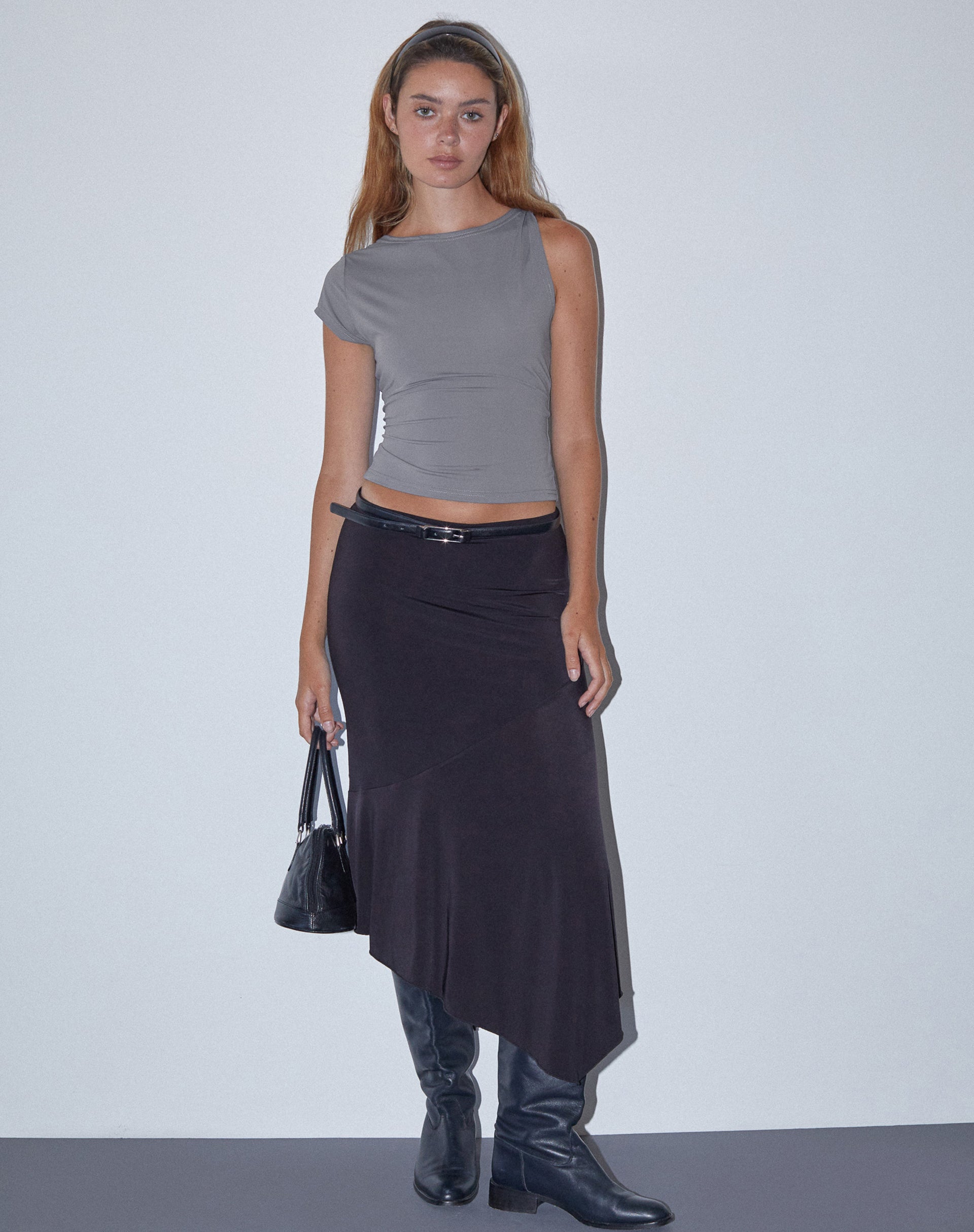 Immagine di Dannas Top asimmetrico in grigio