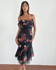 Immagine di Dansta Midi Dress in Renaissance Rose Nero