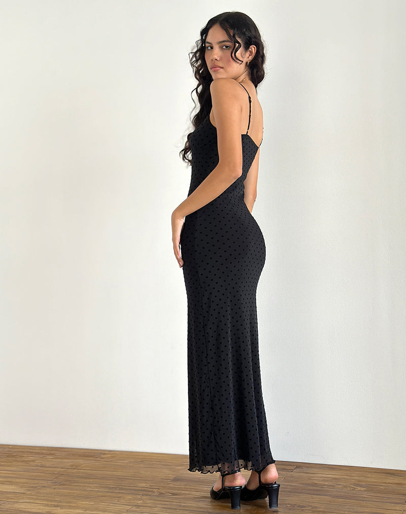 Immagine di Darsih Maxi Dress in Basic Polka Black Flock