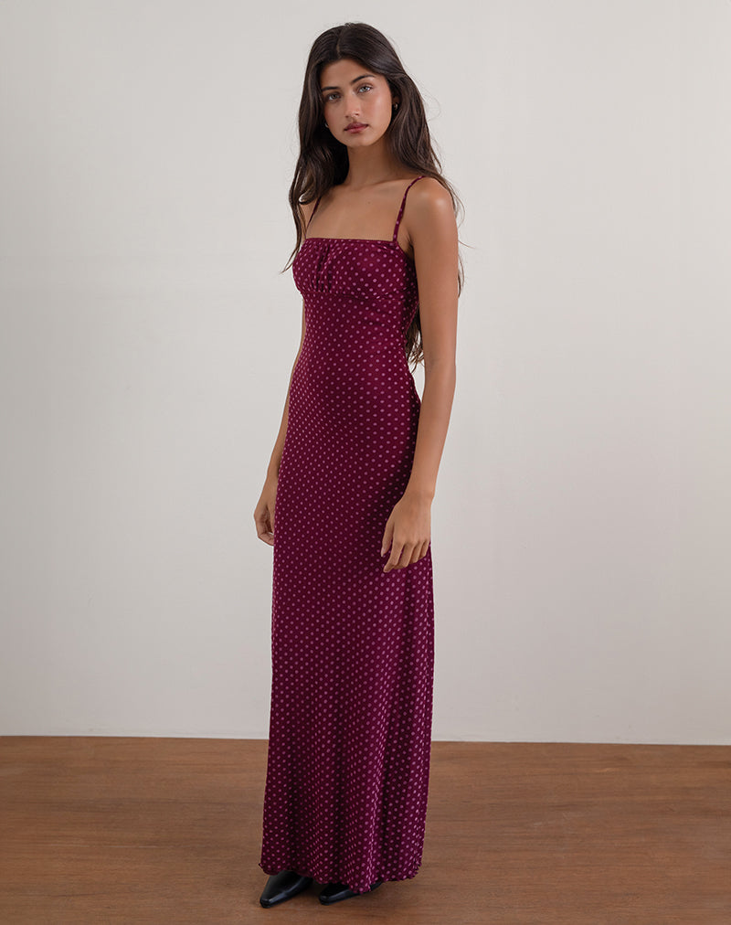 Immagine di Darsih Maxi Abito in Basic Polka Flock Berry