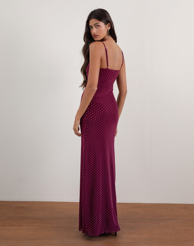 Immagine di Darsih Maxi Abito in Basic Polka Flock Berry