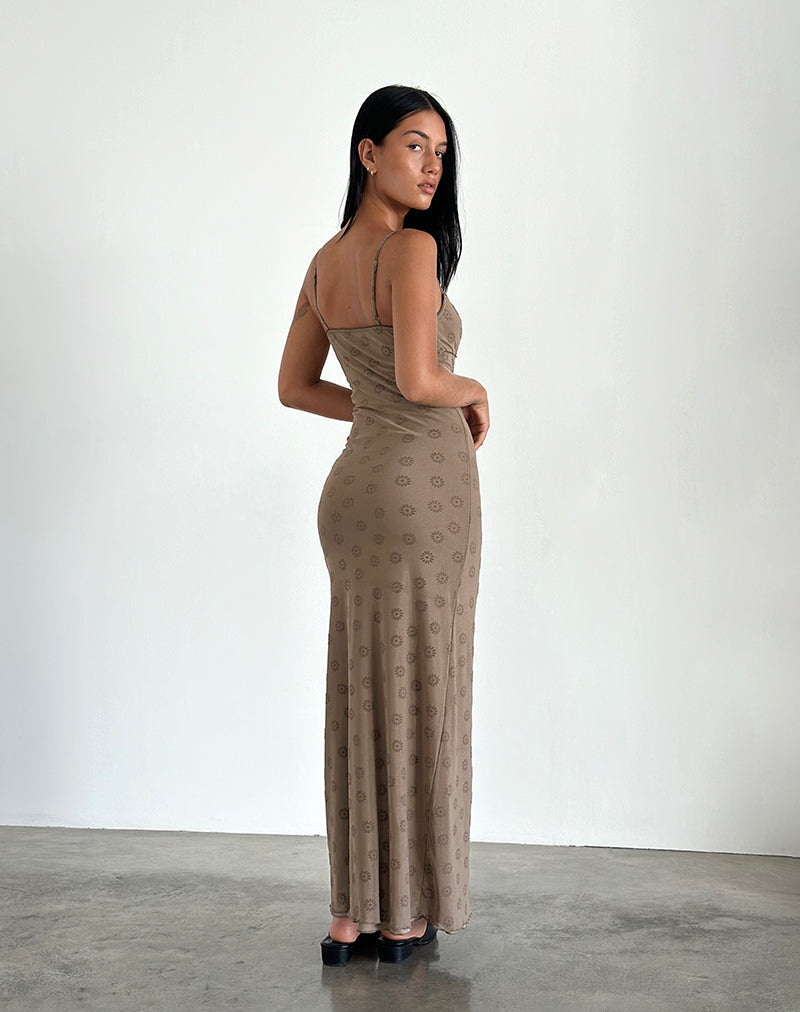 Immagine di Darsih Maxi Abito in Daisy Flock Marrone chiaro