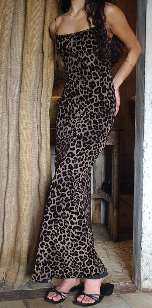 immagine di Darsih Maxi Dress in floccato Rar Leopard