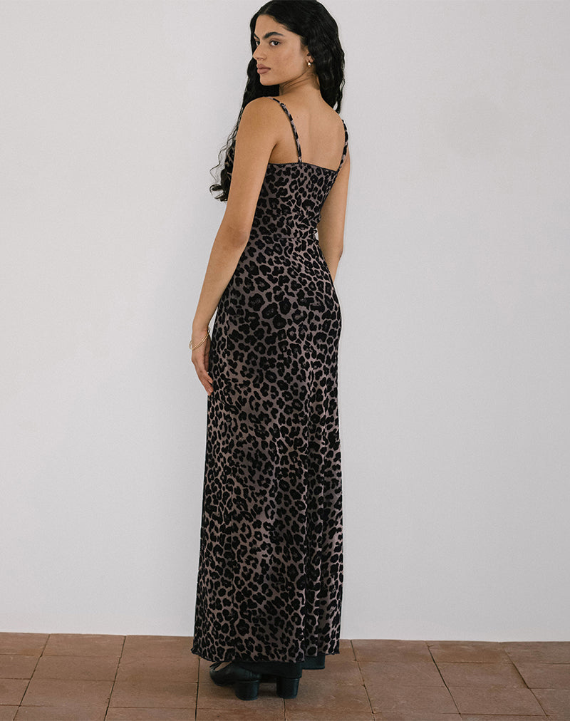 immagine di Darsih Maxi Dress in floccato Rar Leopard