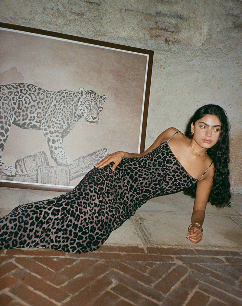 immagine di Darsih Maxi Dress in floccato Rar Leopard