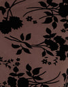 Flock floreale marrone