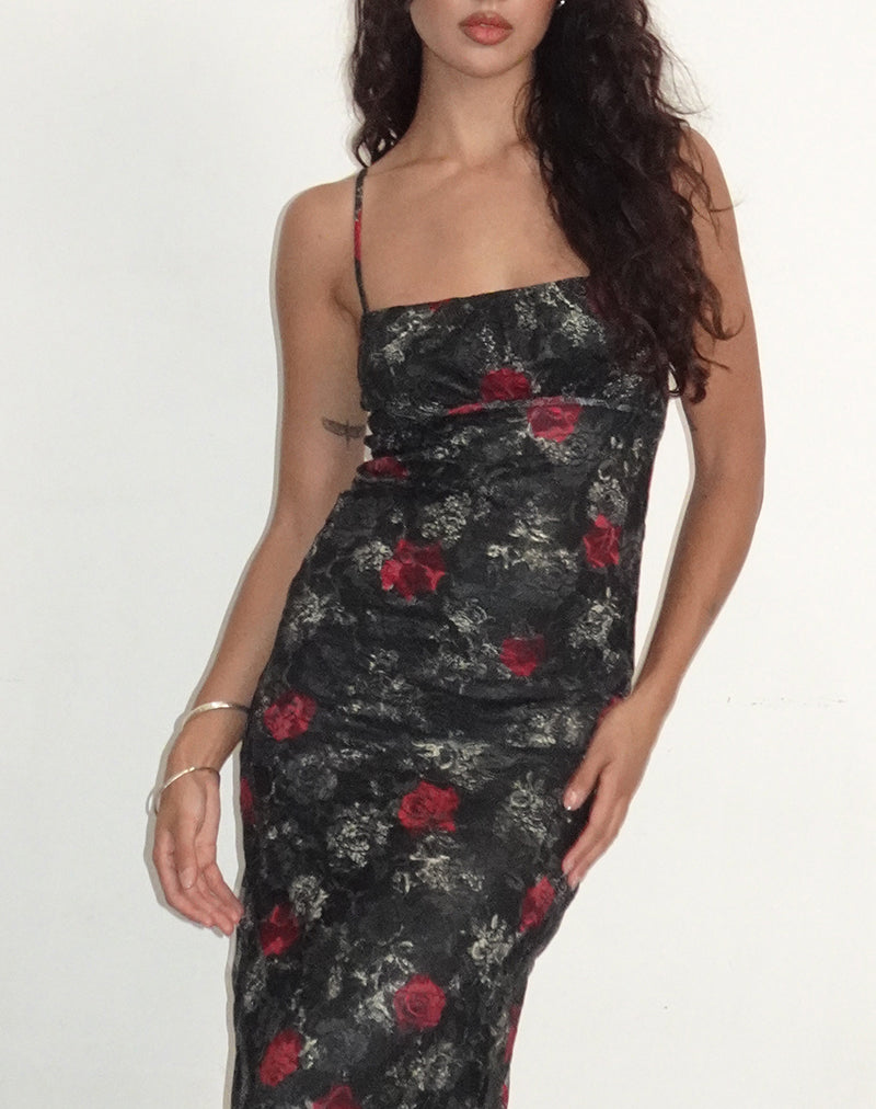 Immagine di Darsih Maxi Abito in pizzo Midnight Bloom