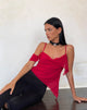 Immagine di Davila Top in chiffon rosso intenso