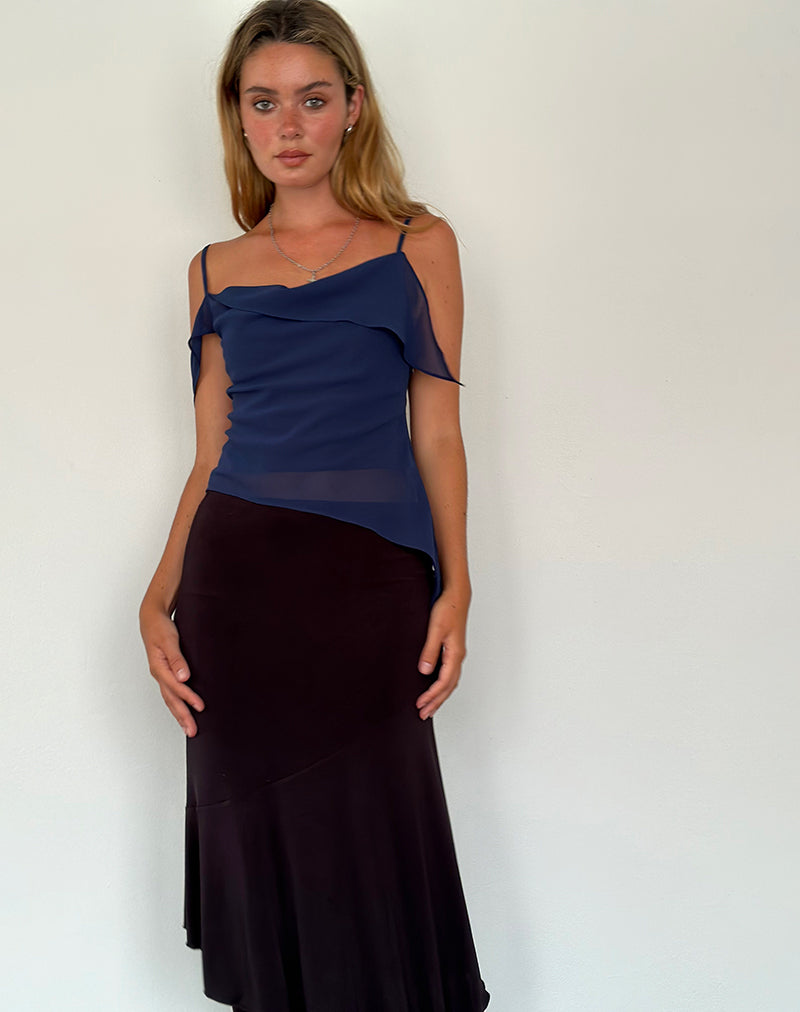 Immagine di Davila Top in chiffon Ocean Storm
