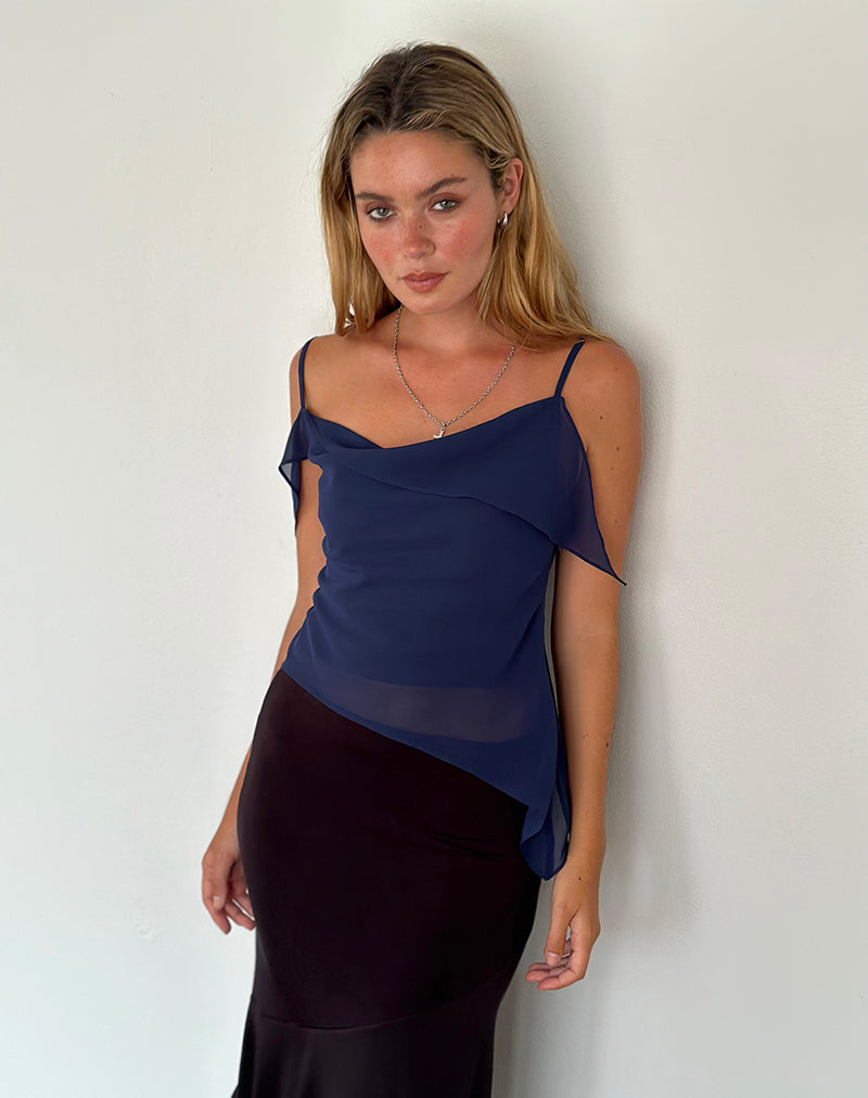 Top Davila in chiffon Ocean Storm