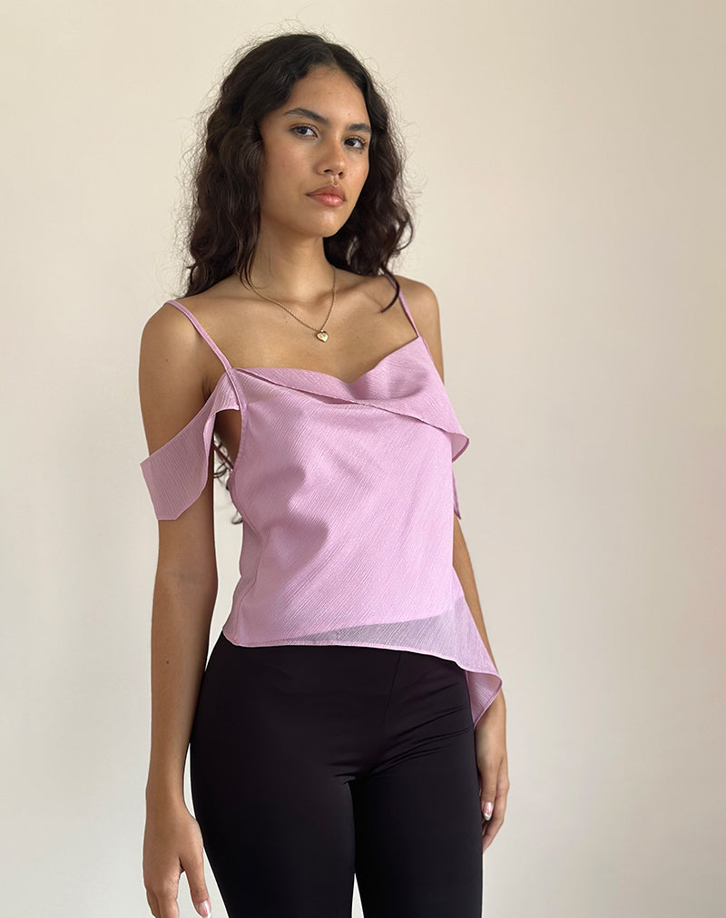 Immagine di Davila Top in chiffon in rosa shimmer