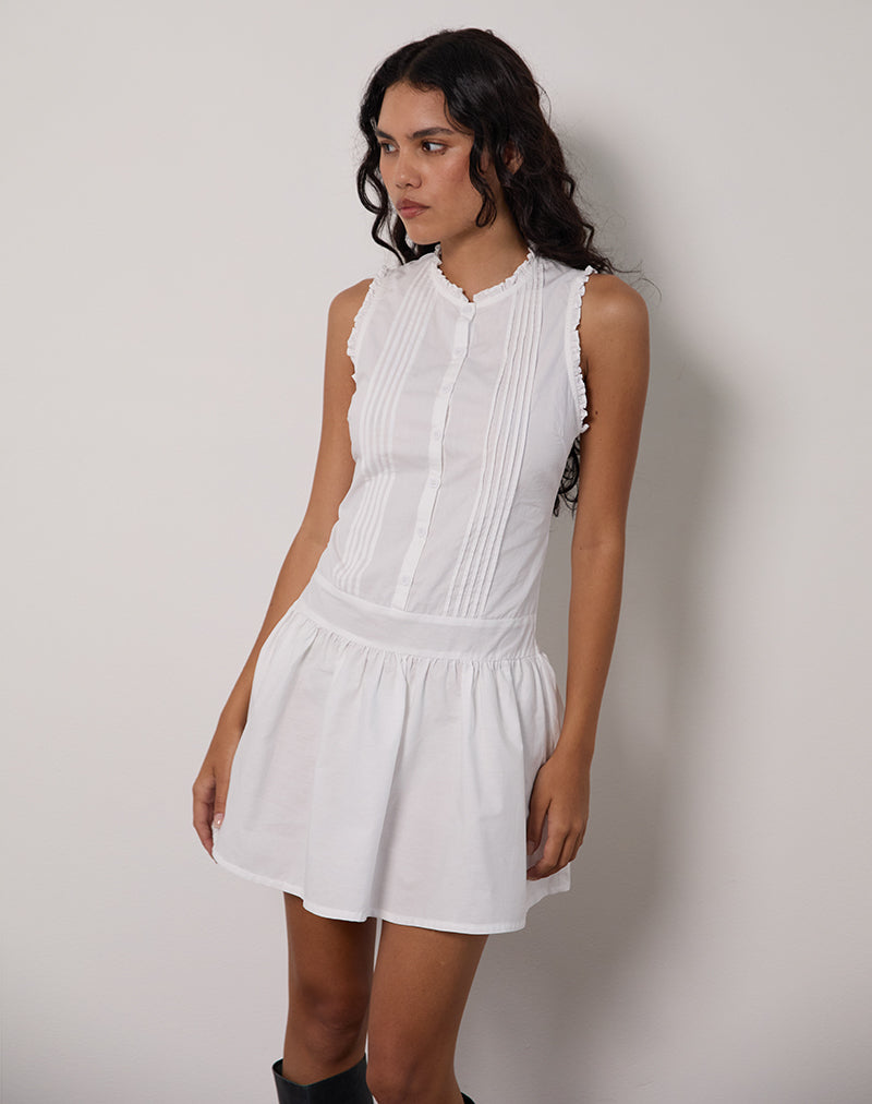 Immagine di Dayara Mini Dress in Popeline Bianco