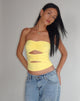 immagine di Dayu Bandeau Crop Top in Lemonade