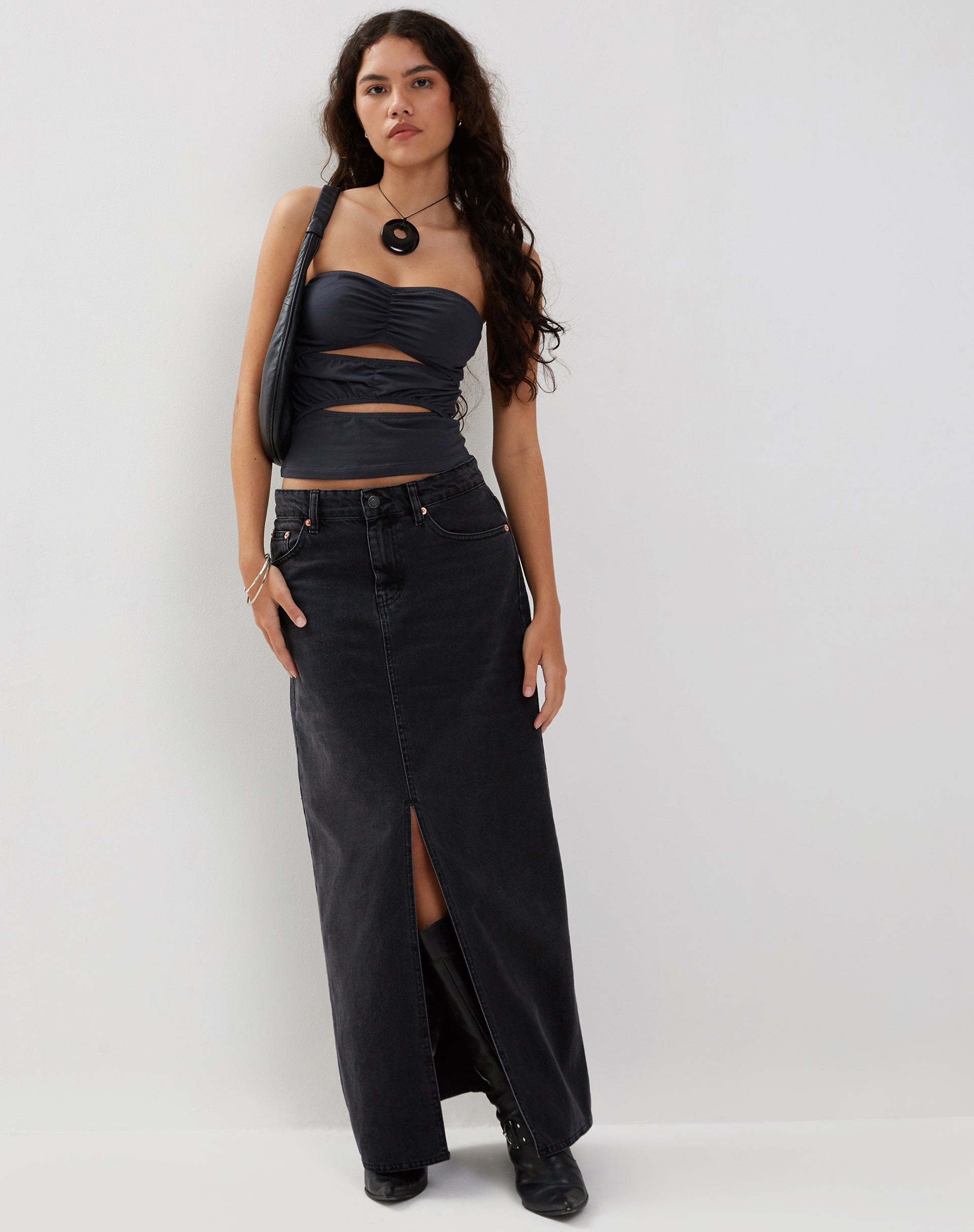 Immagine di Dayu Bandeau Crop Top in Ocean Storm