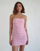 Immagine di Dema Mini Dress in Jacquard Rosa Stripe