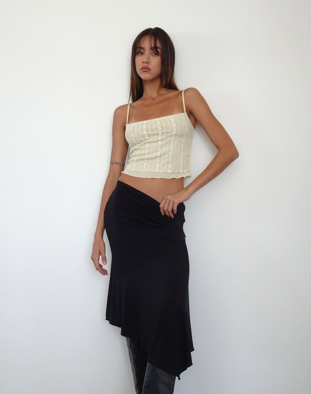 Deska Cami Top in pizzo avorio