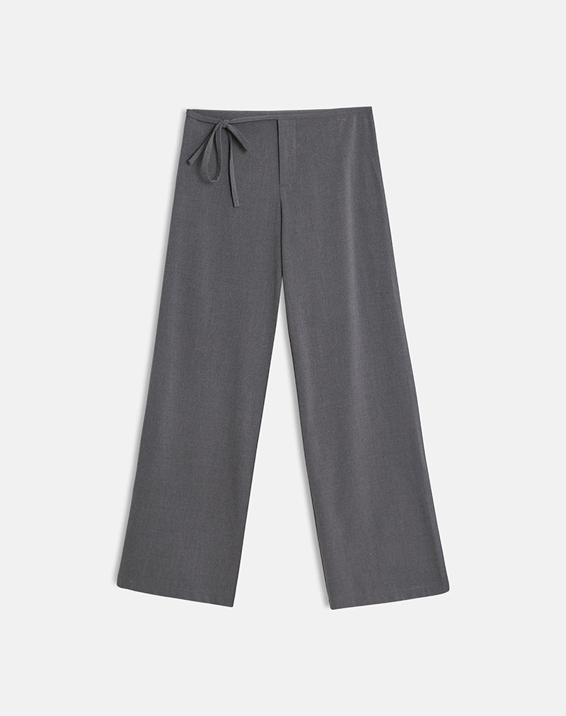 Immagine dei pantaloni Diomira in grigio con cintura