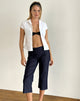 immagine dei pantaloni Diran Capri in Chambray Indigo
