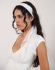 Immagine del cerchietto in chiffon testurizzato bianco