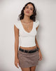 Immagine di Dolores Wrap Top in jersey di rayon Avorio