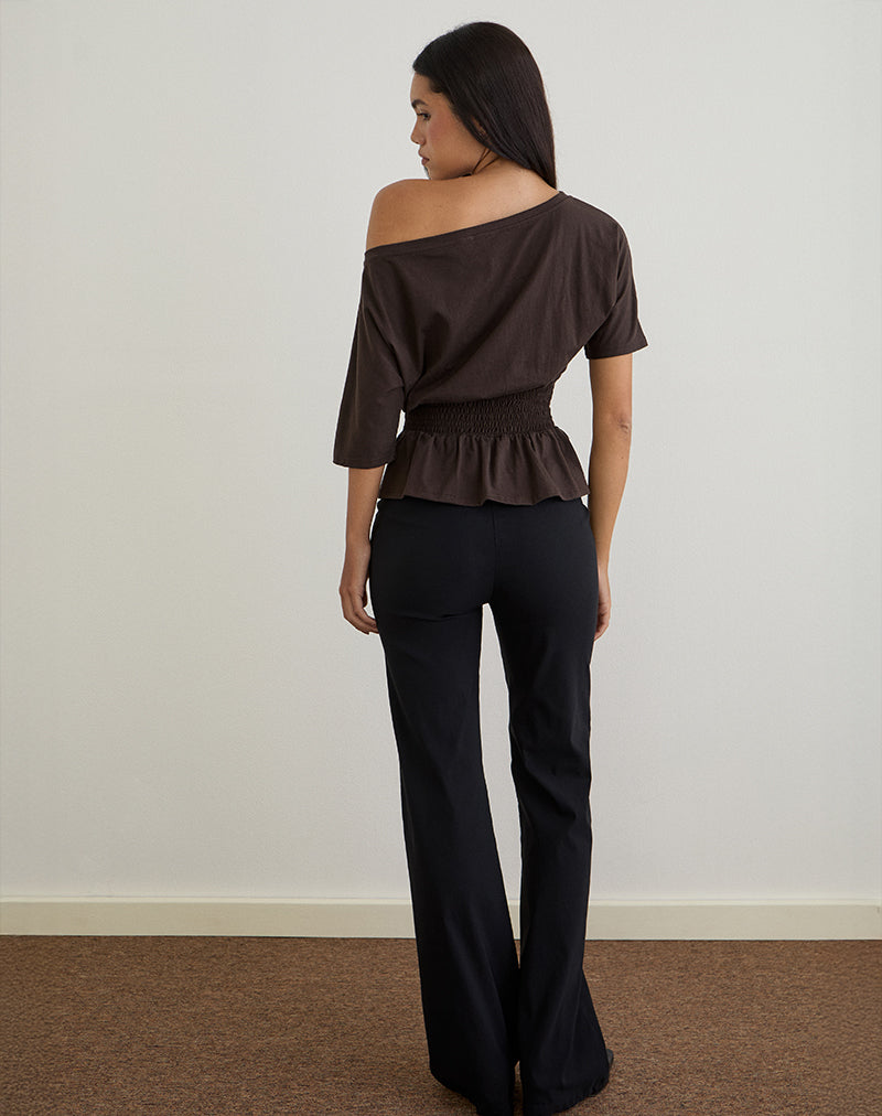 Immagine di Domani Off the Shoulder Top in Chocolate