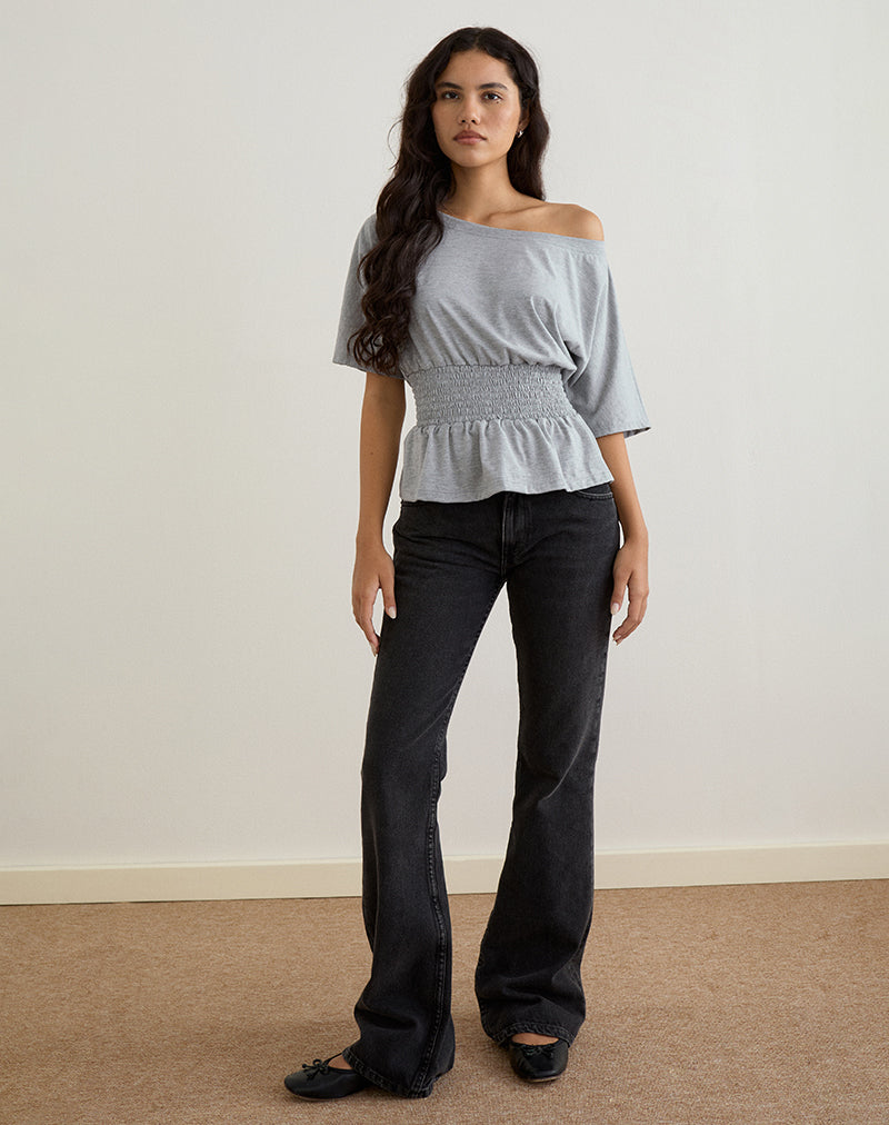 Immagine di Domani Top Off the Shoulder in Grey Marl