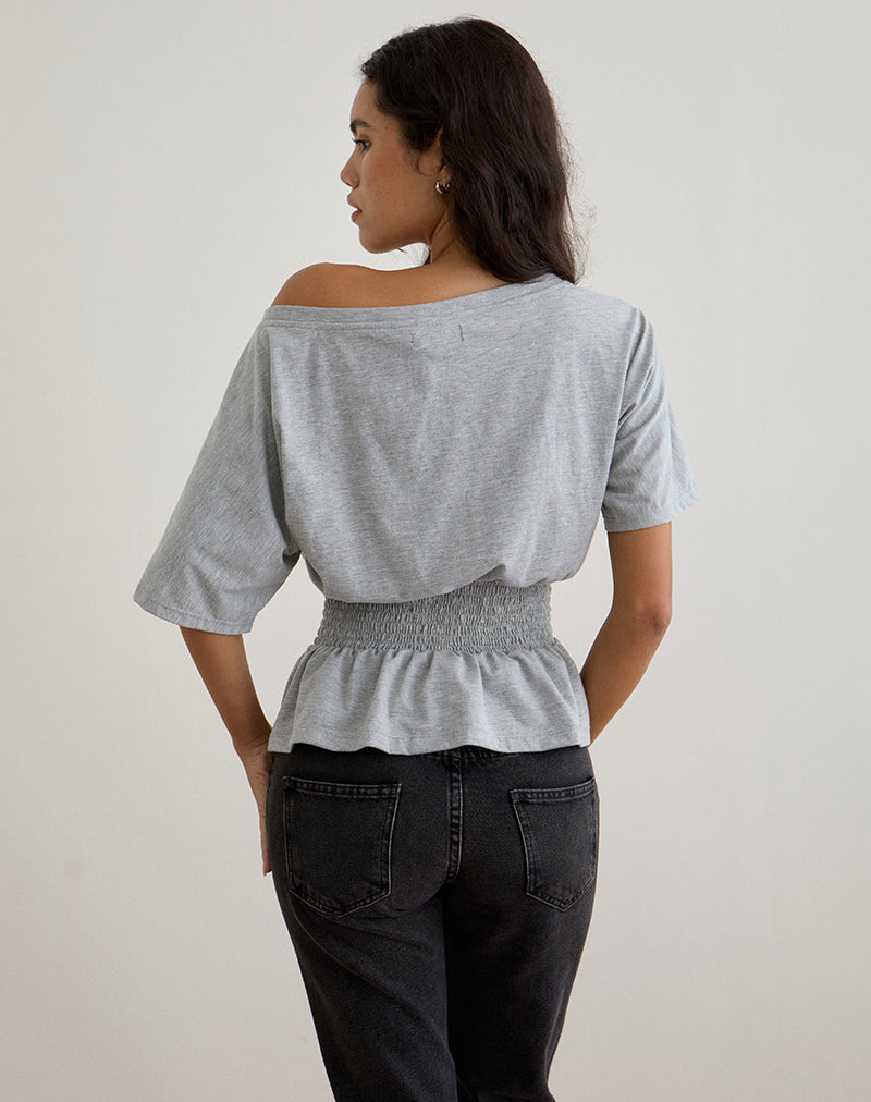 Immagine di Domani Top Off the Shoulder in Grey Marl
