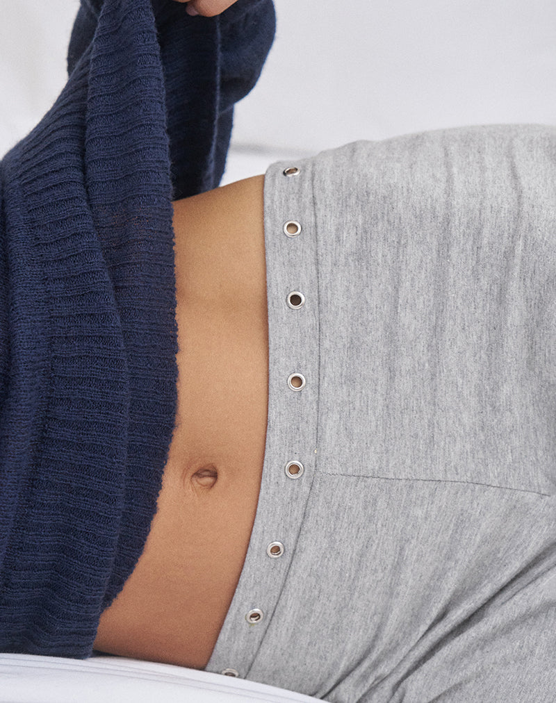 Dorala - Pantaloni a vita bassa con occhielli in marna grigia