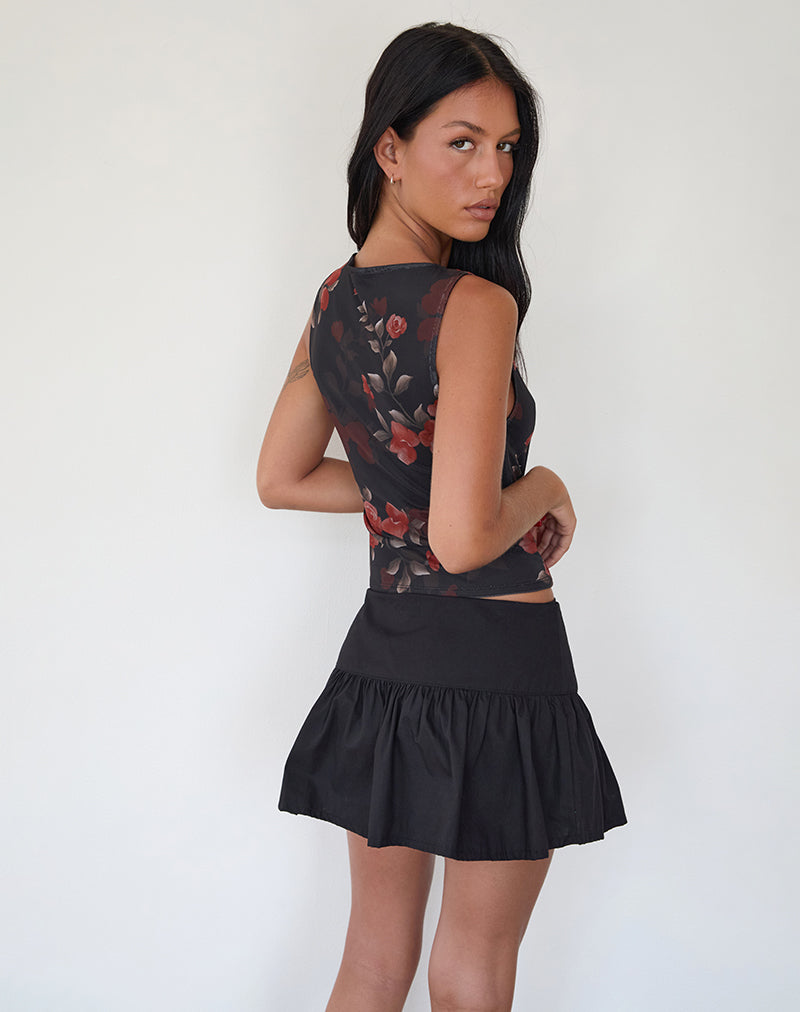 Immagine di Dudley Gilet Top in Rosa Acquerello Nero