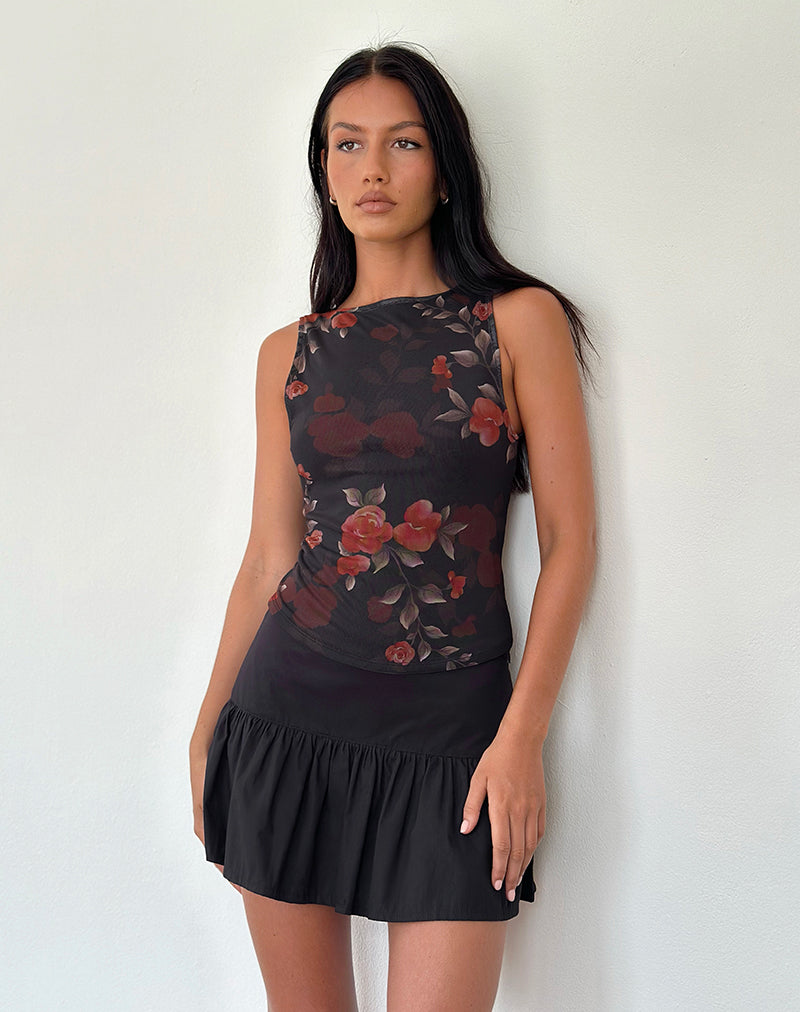 Immagine di Dudley Gilet Top in Rosa Acquerello Nero