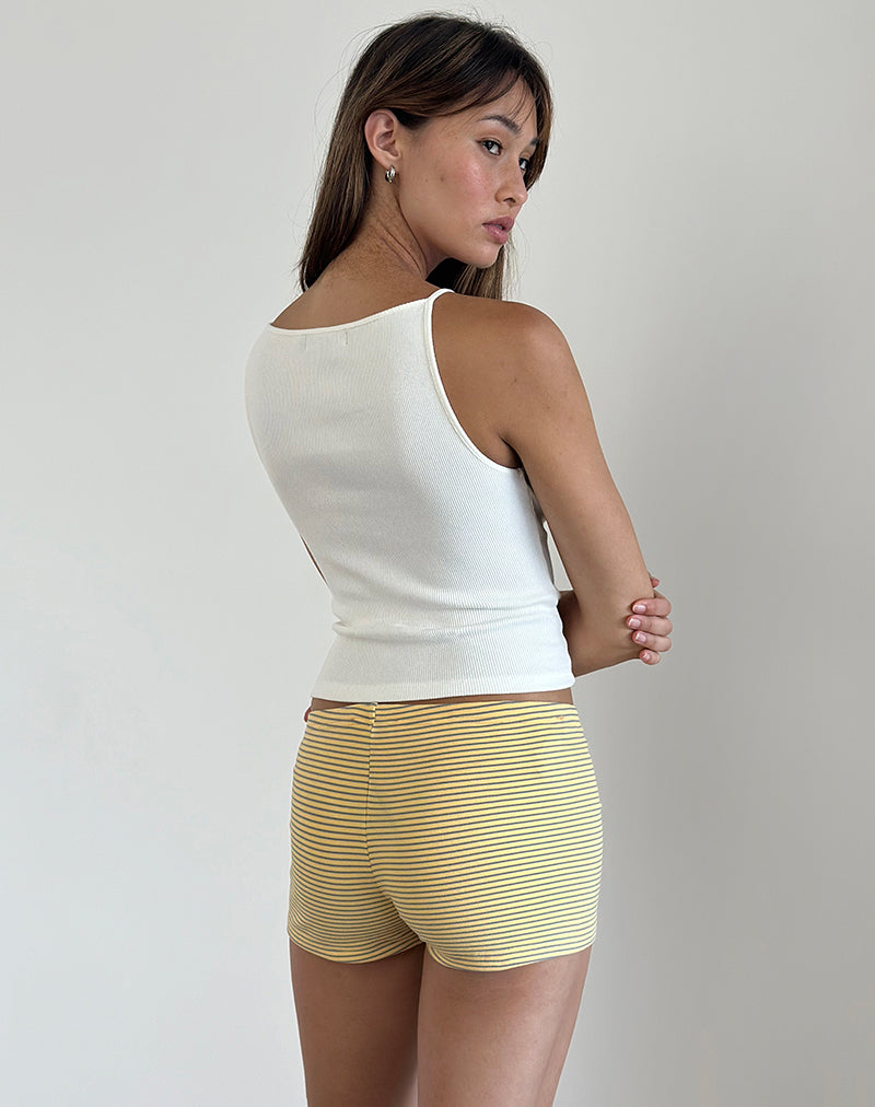 immagine di Gilet a coste Dudley in bianco sporco