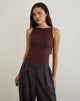 Immagine di Dudley Gilet Top in Jersey Cioccolato amaro