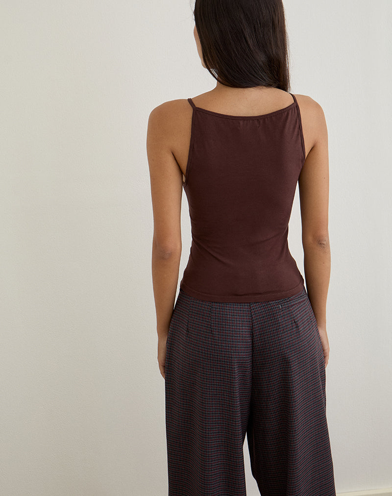 Immagine di Dudley Gilet Top in Jersey Cioccolato amaro