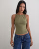Immagine di Dudley Gilet Top in Jersey Khaki