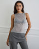 Immagine di Dudley Gilet Top in maglia di paillettes Argento Scuro