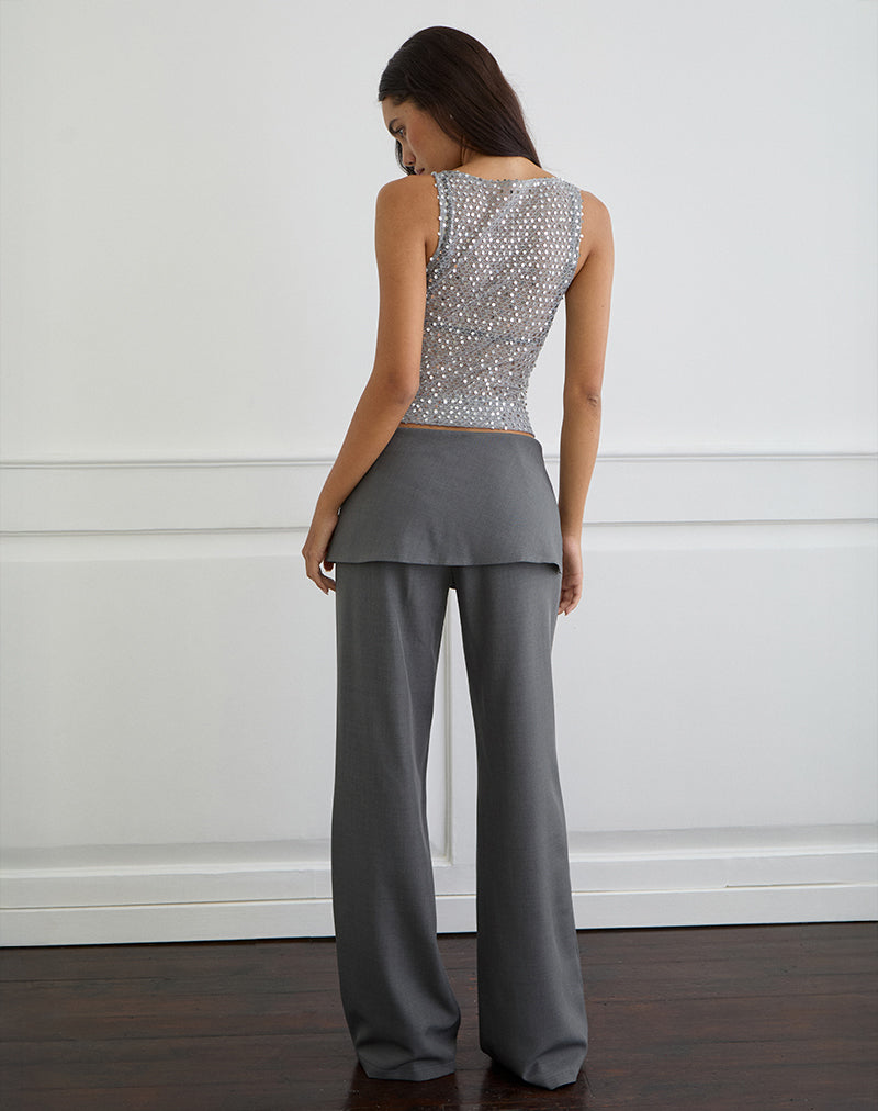 Immagine di Elka Wrap Trousers in Charcoal sartoriale