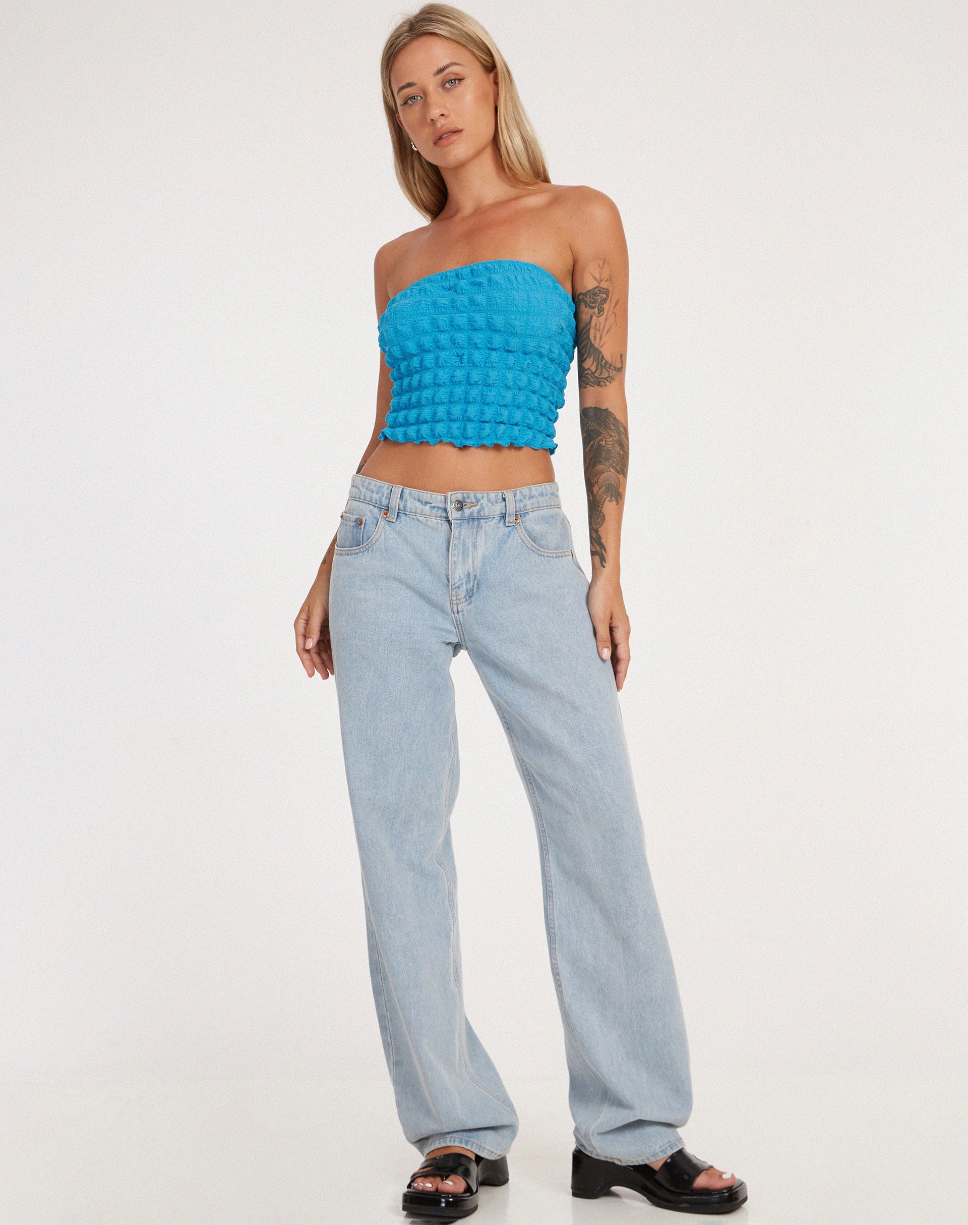 immagine di Dulce Bandeau Top in blu