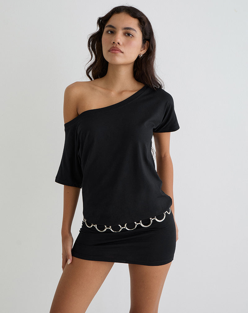 Immagine di Edwina Off The Shoulder Mini Dress in Black