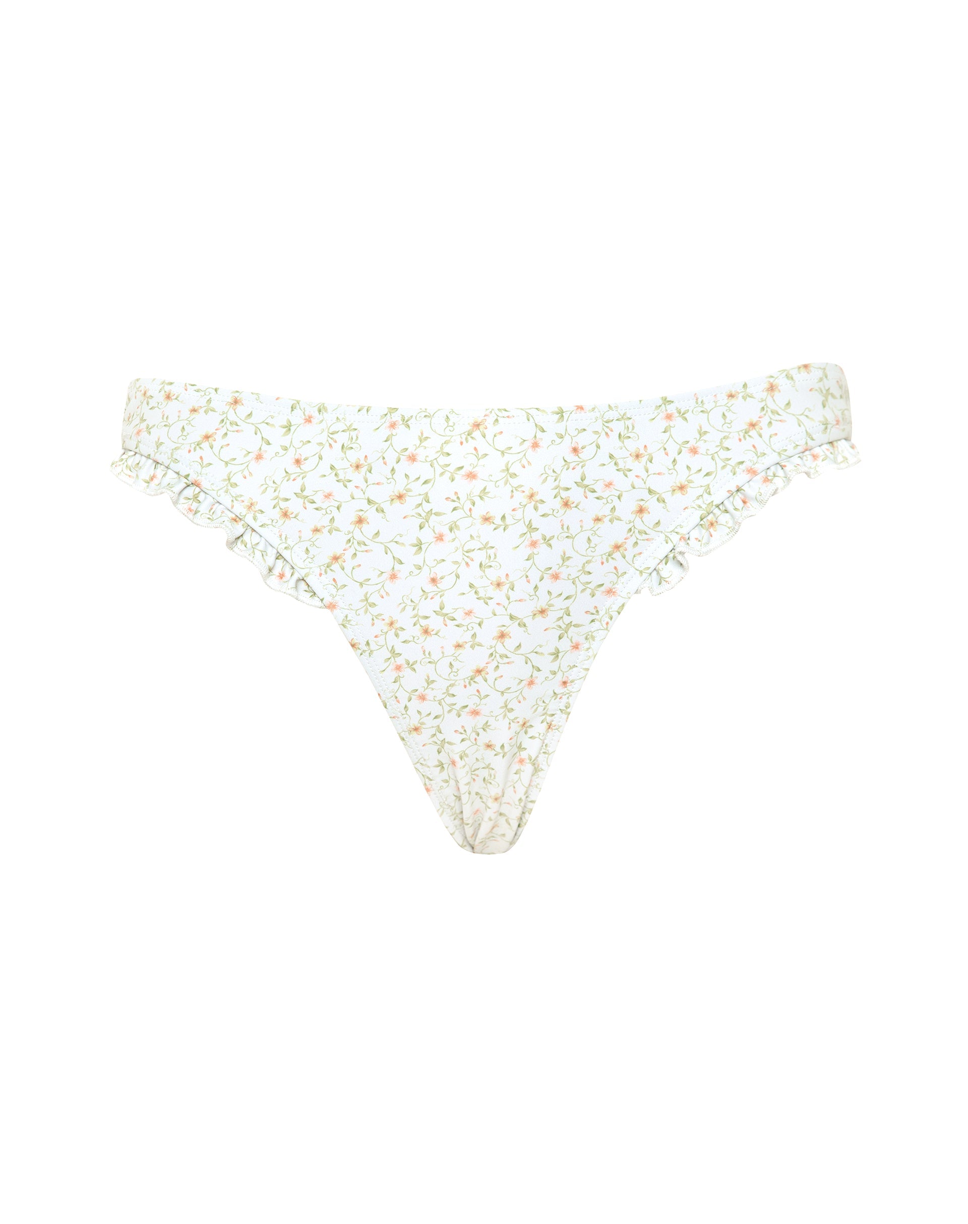 Immagine di Effie Frill Bikini Bottom in Pretty Petal Ivory