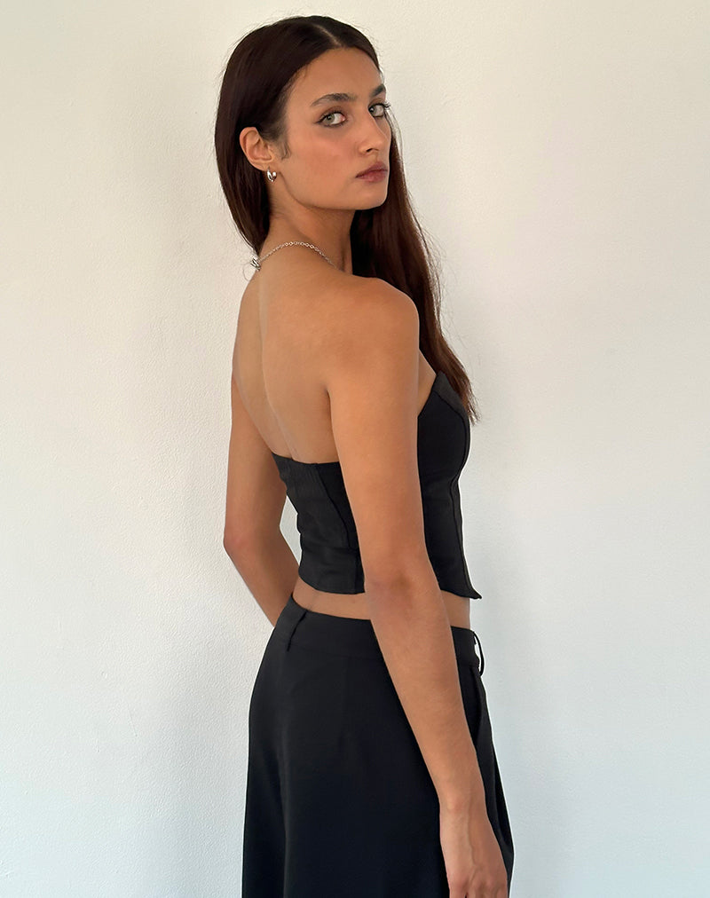 Immagine di Elita Hook and Eye Corset Top in nero
