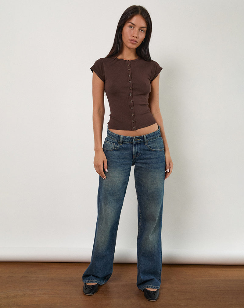 Immagine di Elmira Top in maglia Cioccolato amaro