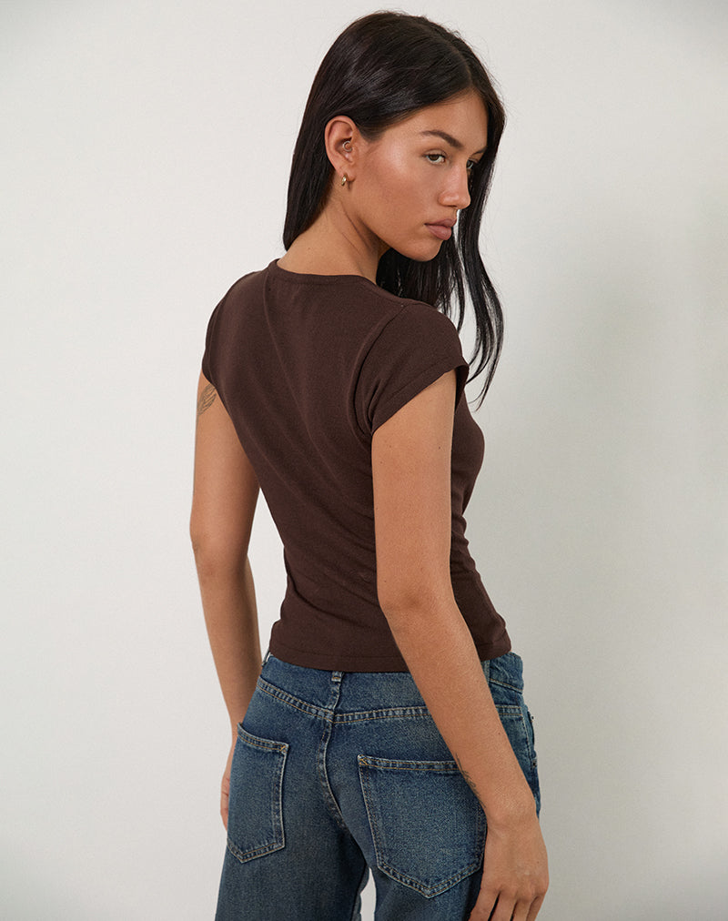 Immagine di Elmira Top in maglia Cioccolato amaro