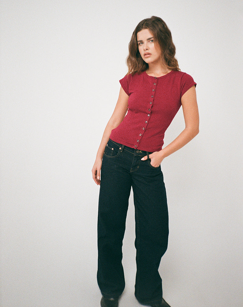 Immagine di Elmira Top in maglia Borgogna