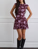 Immagine di Elorina Mini Dress in Blooming Bliss Borgogna